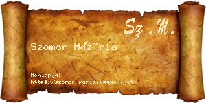 Szomor Mária névjegykártya